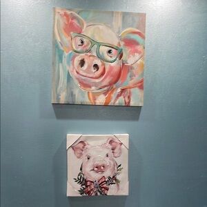 Colorful Pig Wall Art Decor